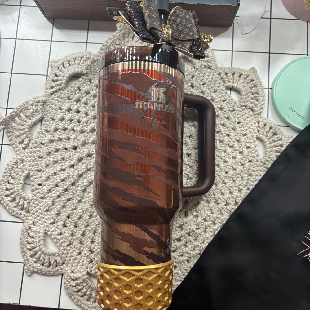 Stanley Tyla Collab Brown and Gold Tumbler with Handle